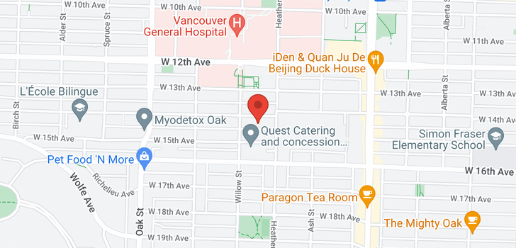 map of 402 736 W 14TH AVENUE